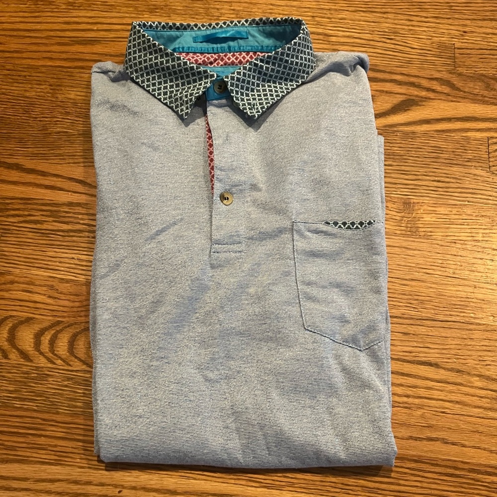 St. Lynn Salvatore Light Blue Organic Polo Shirt